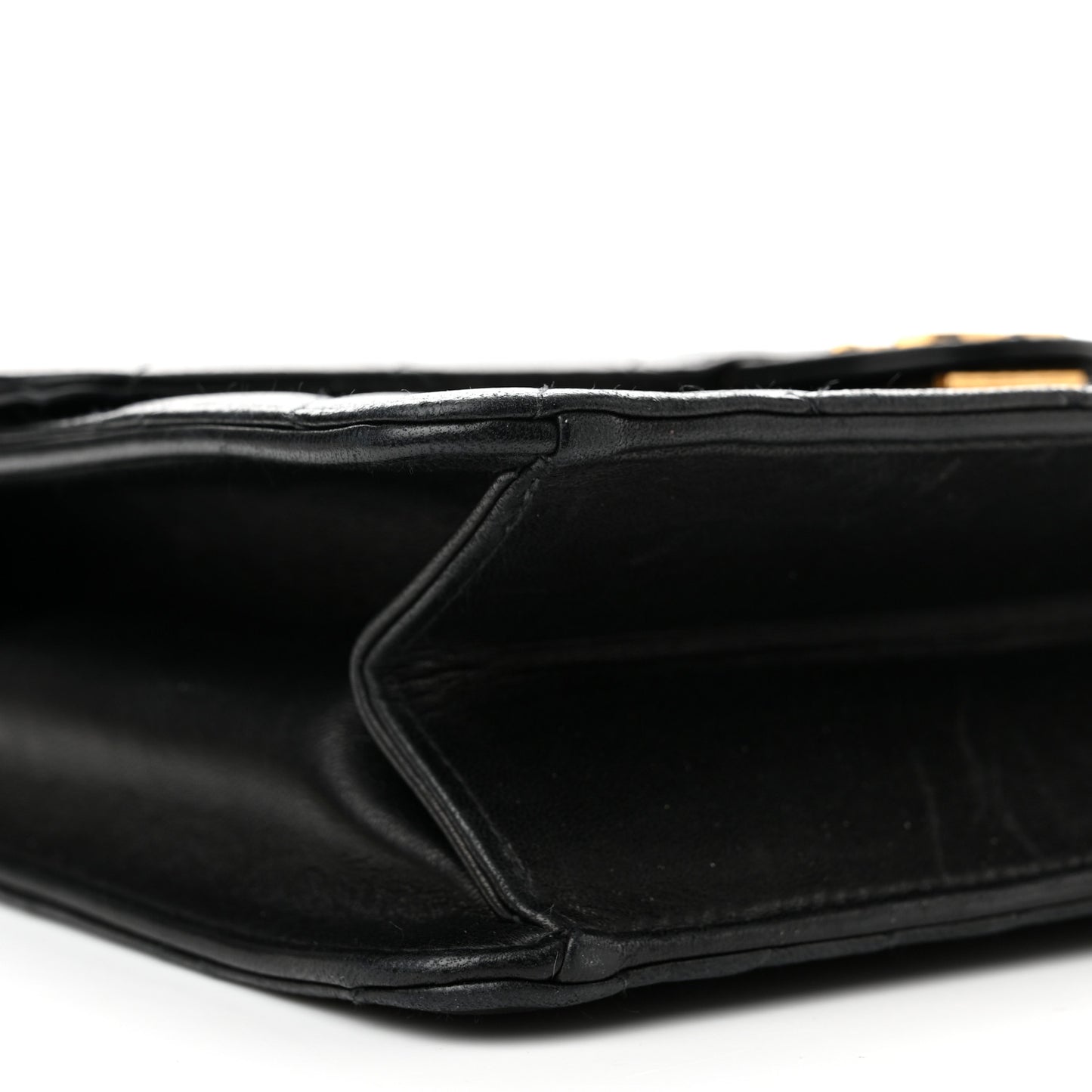 Lambskin Quilted Small Single Flap Bag Black