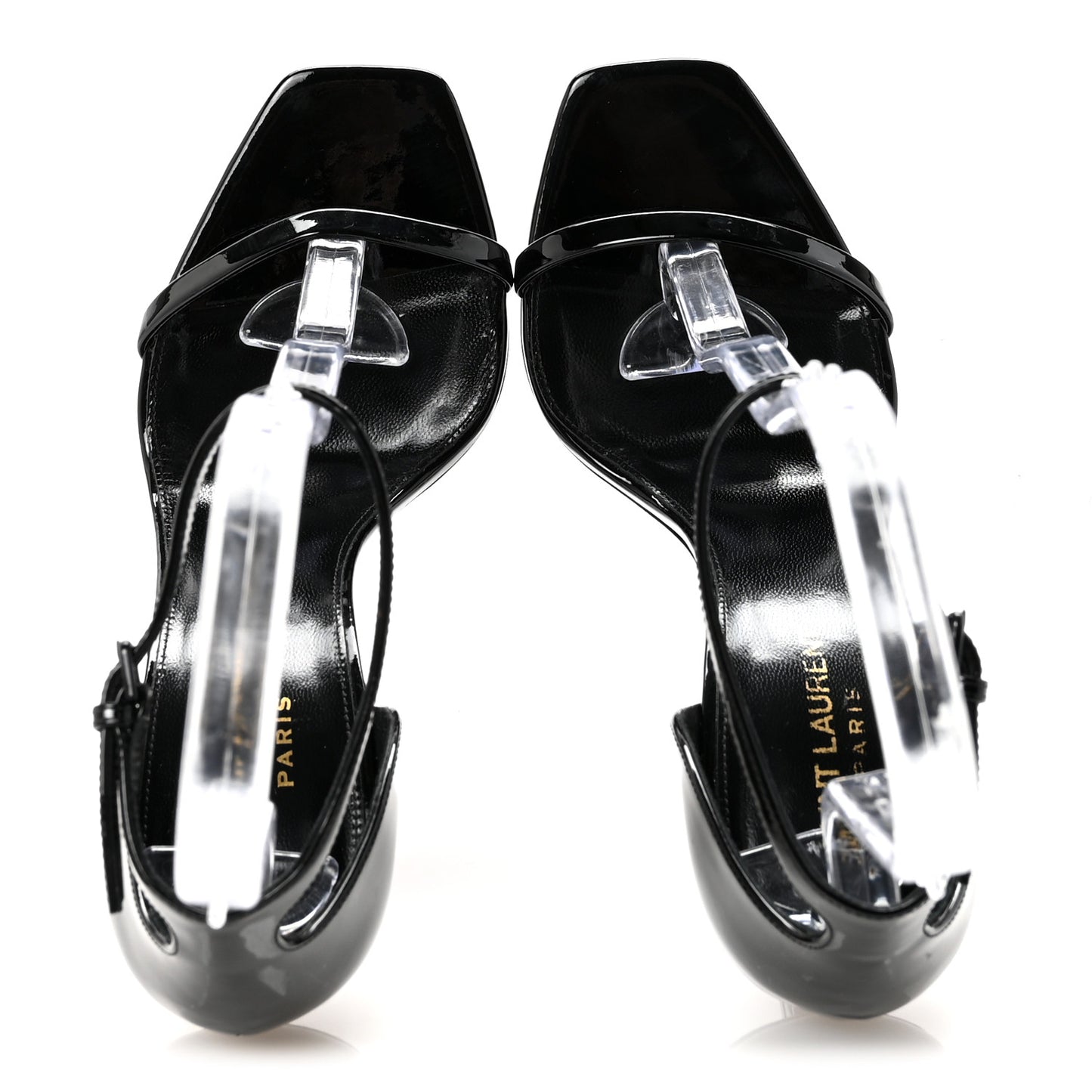 Patent Calfskin Opyum 110 Sandals 38 Black