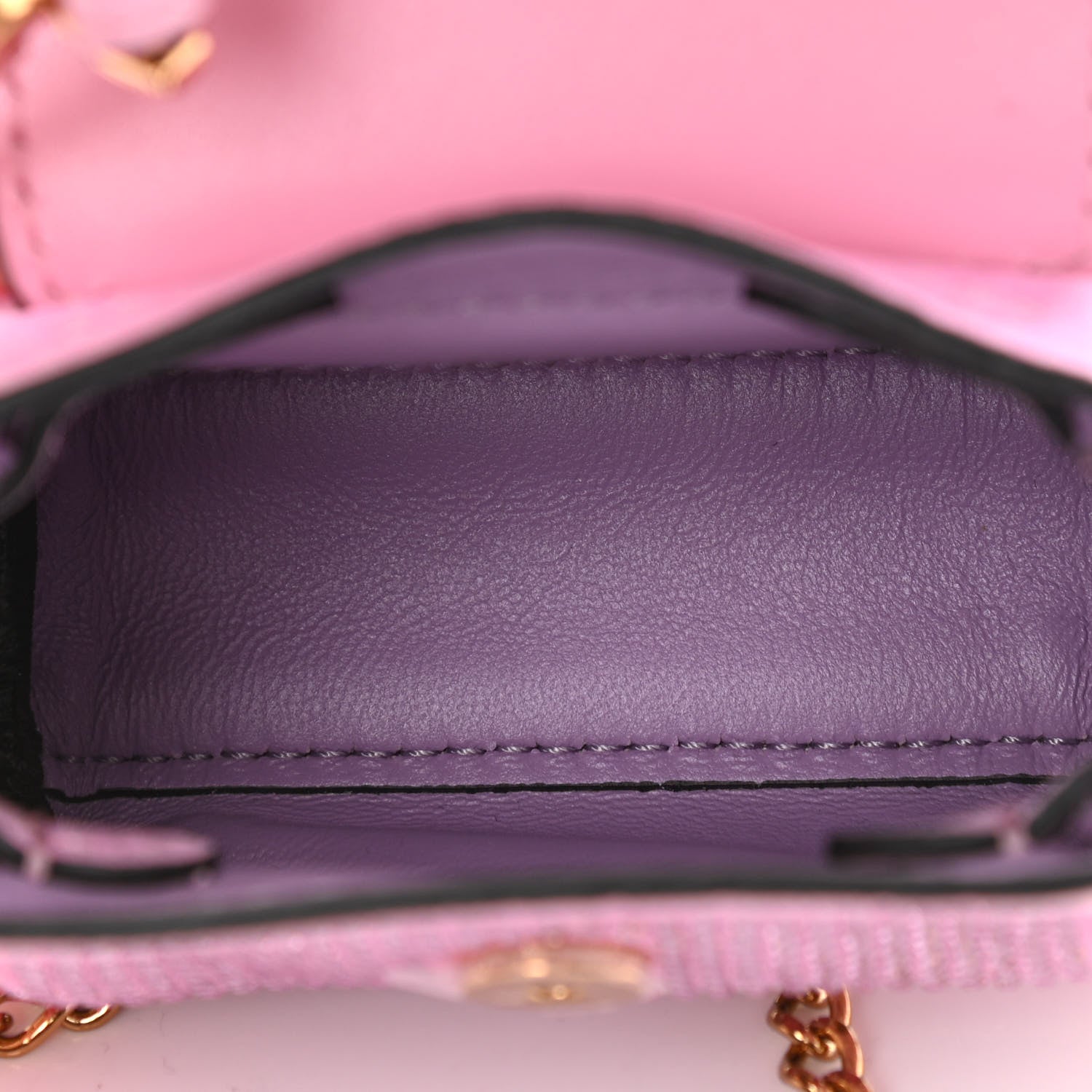 Versace Suede Crystal Studded Micro La Medusa Bag Light Pink 4 of 8