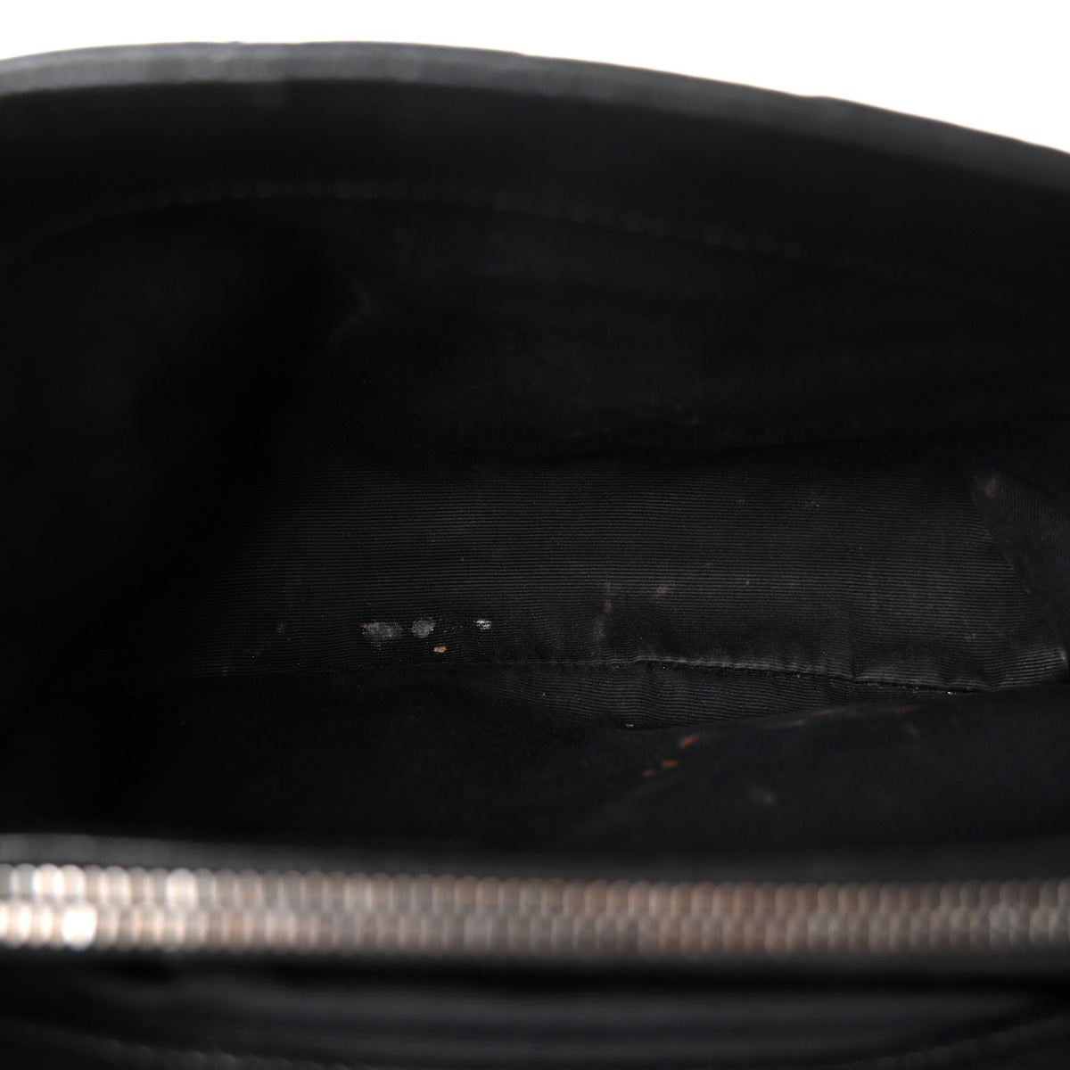 Saint Laurent Sheepskin Matelasse Chevron Monogram Medium College Bag Black 5 of 10