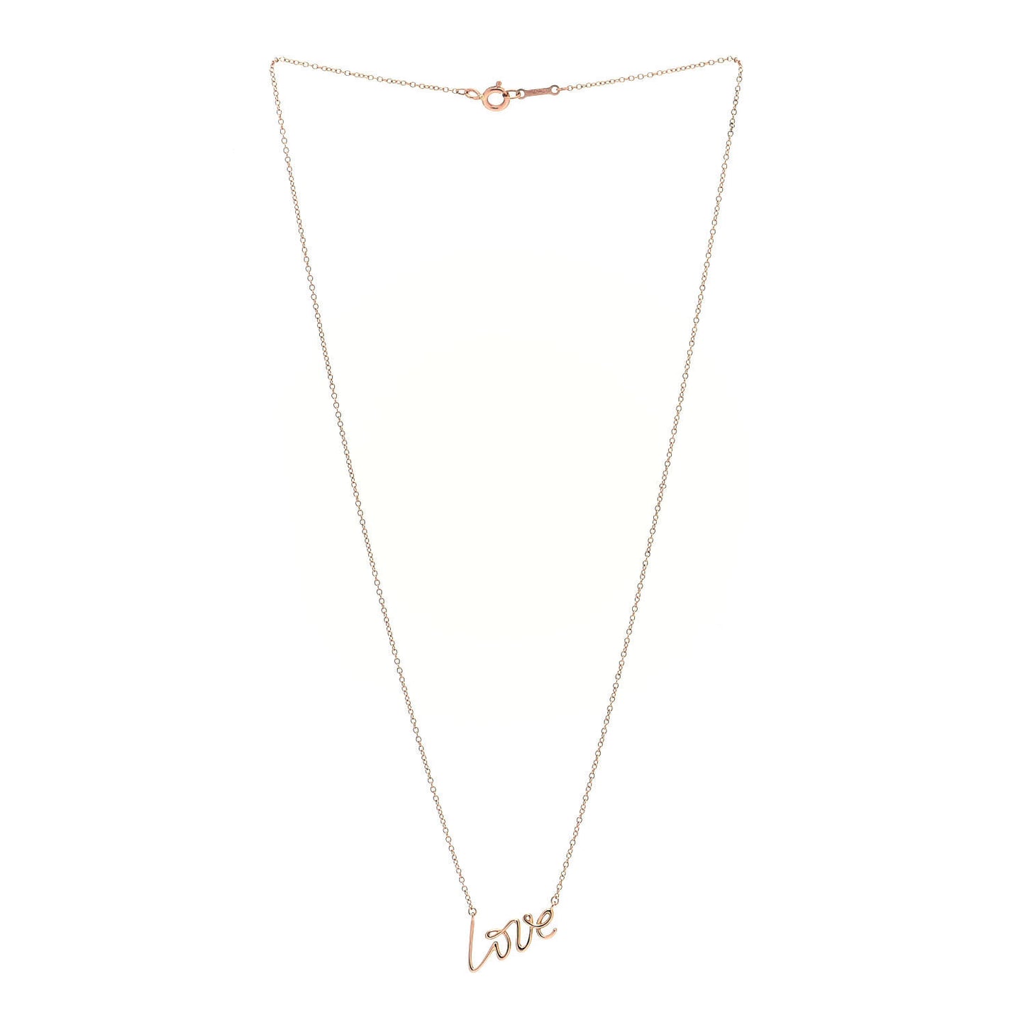 18K Rose Gold Paloma's Graffiti Love Pendant Necklace