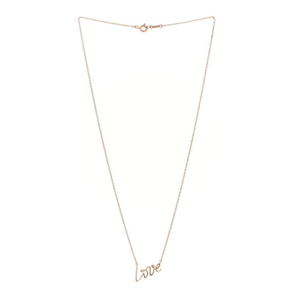 Tiffany 18K Rose Gold Paloma's Graffiti Love Pendant Necklace 2 of 4