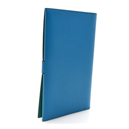 Hermes Evercolor Verso RMS Toutenmain Wallet Bleu Zanzibar Vert Vertigo 3 of 7