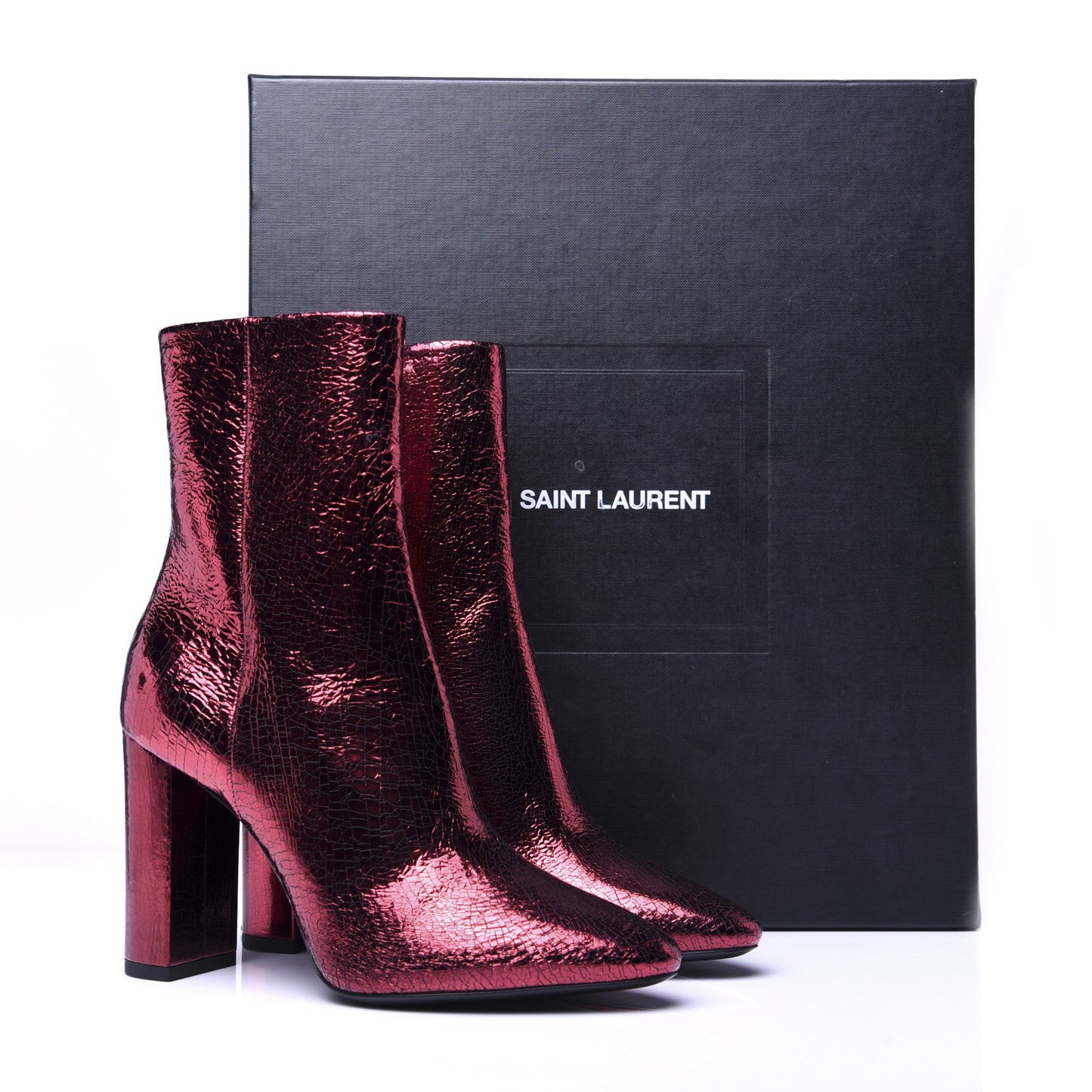 Metallic Crackled Lou 95 Zip Bootie 36.5 Elect