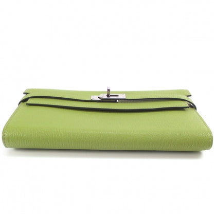 Hermes Clemence Kelly Longue Wallet Sage 4 of 9