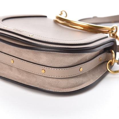 Chloe Calfskin Suede Small Nile Bracelet Bag Motty Grey 8 of 9