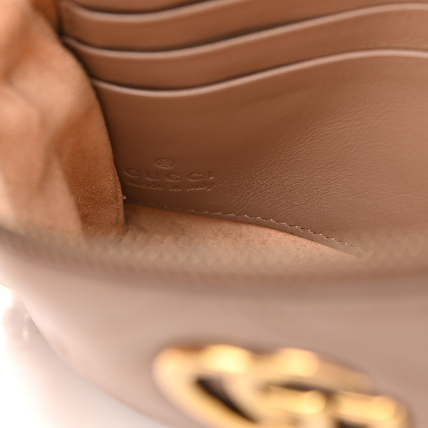 Gucci Calfskin Matelasse Mini GG Marmont Chain Bag Porcelain Rose 6 of 15
