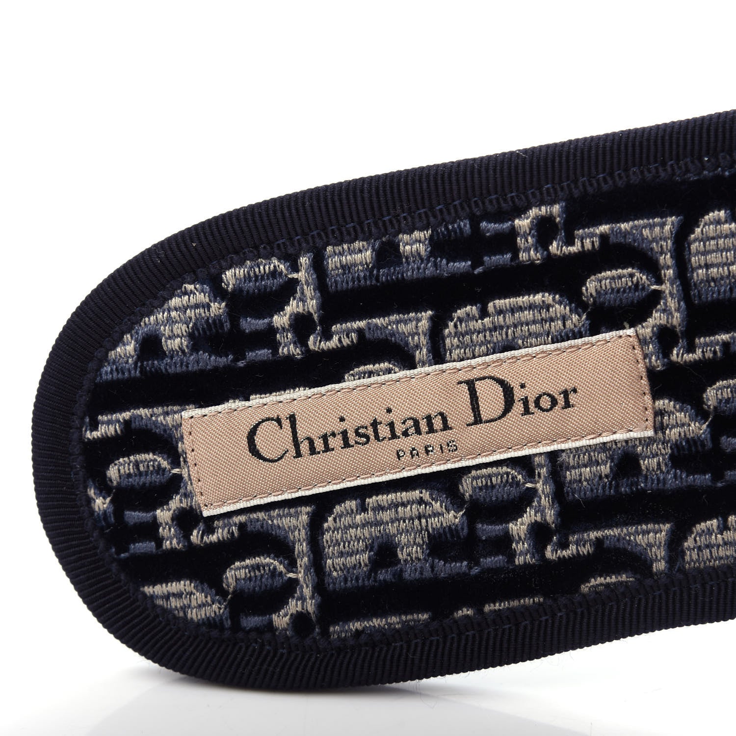 Christian Dior Velvet Oblique Chez Moi Sandal 39.5 Deep Blue 8 of 11