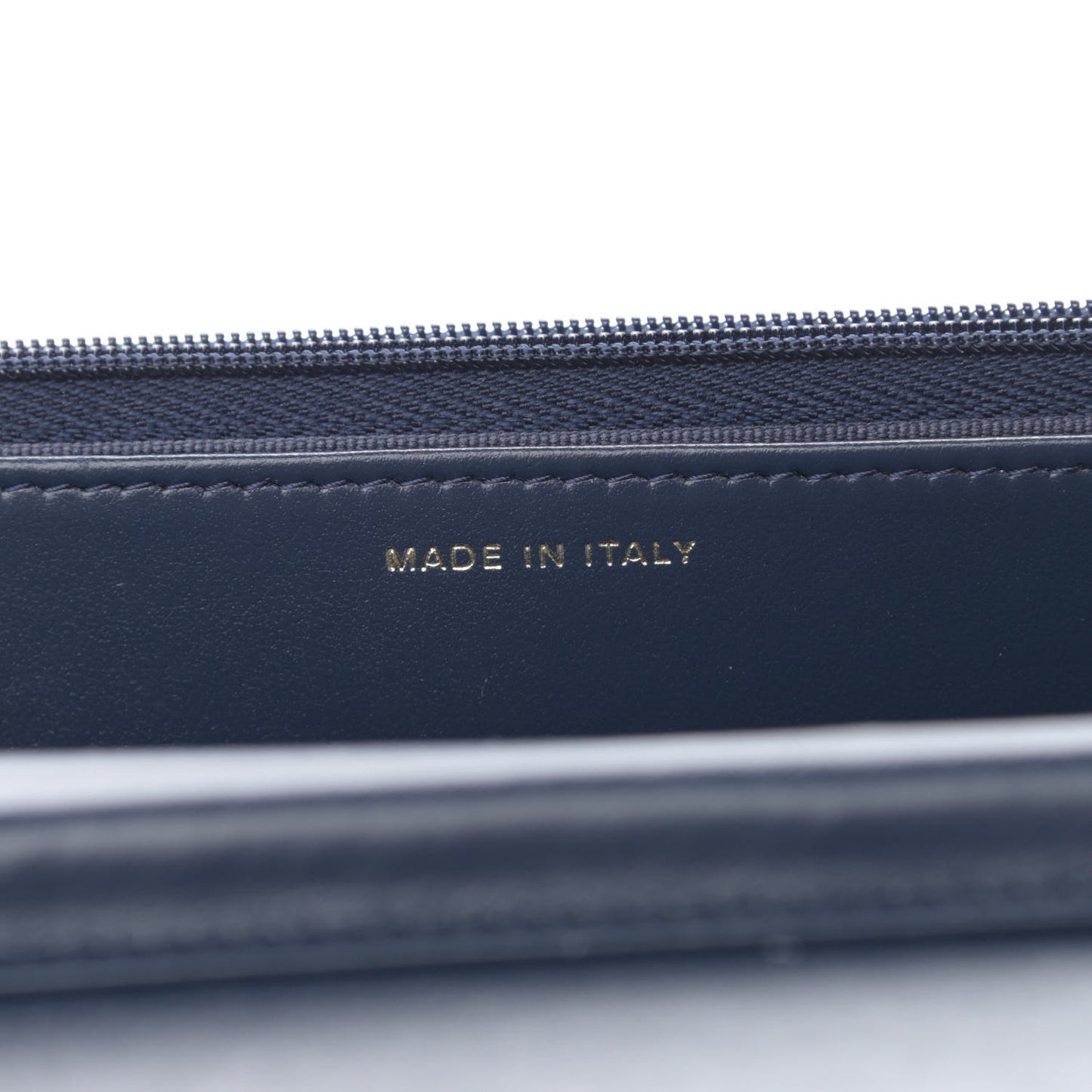 Denim Printed Wallet On Chain WOC Dark Blue