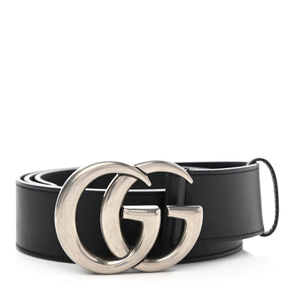 Gucci Moon Calfskin Nickel Double G 40mm Belt 100 40 Black 1 of 6