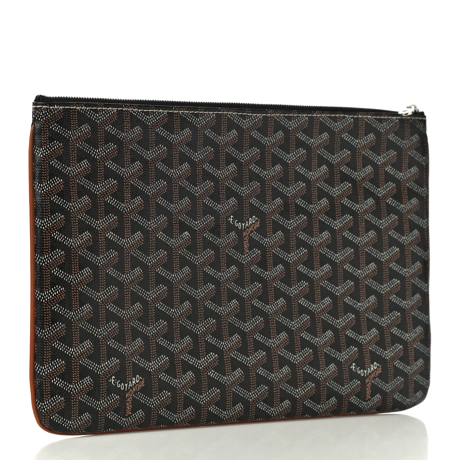 Goyard Goyardine Senat Pochette MM Black Gold 3 of 10