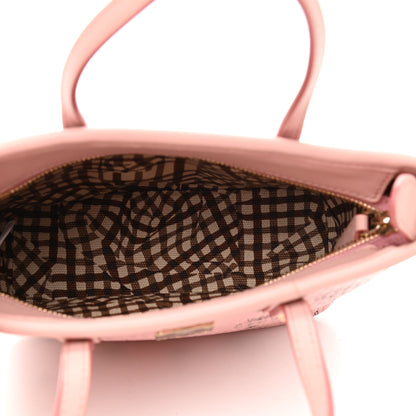 MCM Visetos Mini Anya Top Zip Shopper Tote Soft Pink 5 of 12