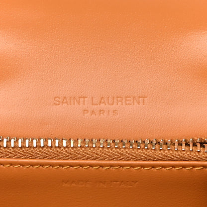 Saint Laurent Calfskin Monogram Chain Card Case Orange 6 of 12