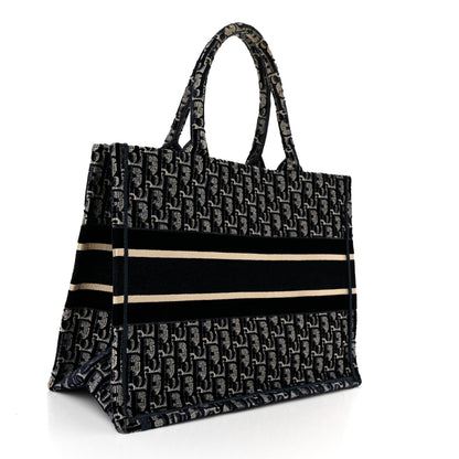 Christian Dior Oblique Velvet Medium Book Tote Blue Multicolor 3 of 12