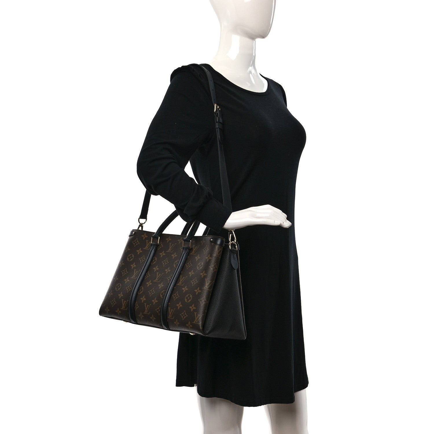 Louis Vuitton Monogram Soufflot MM Black 2 of 7
