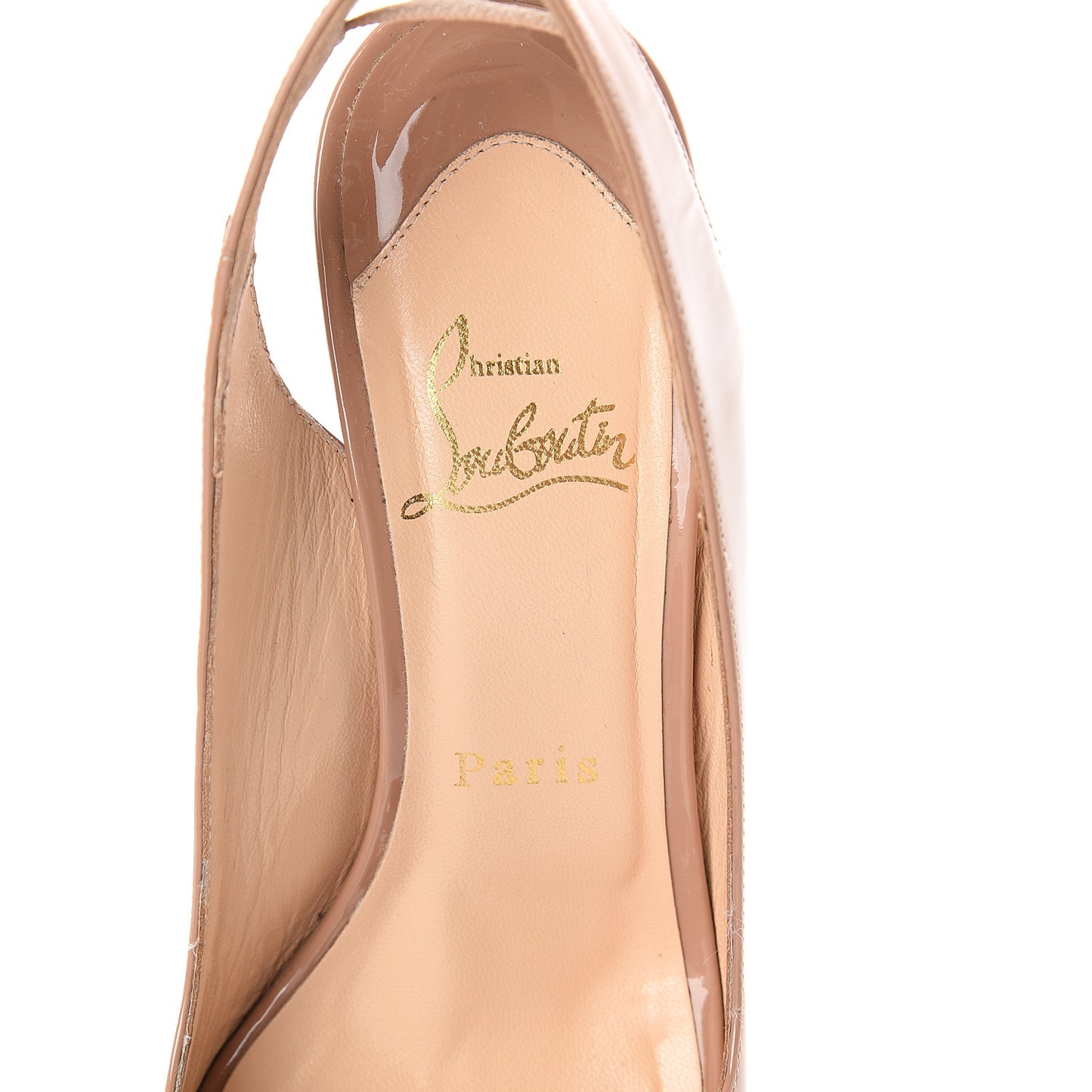 Patent Marpoil Slingback Platform Sandals 37 Nude