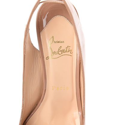 Christian Louboutin Patent Marpoil Slingback Platform Sandals 37 Nude 5 of 7