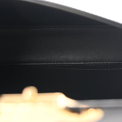 Celine Shiny Calfskin Triomphe Chain Shoulder Bag Black 5 of 10