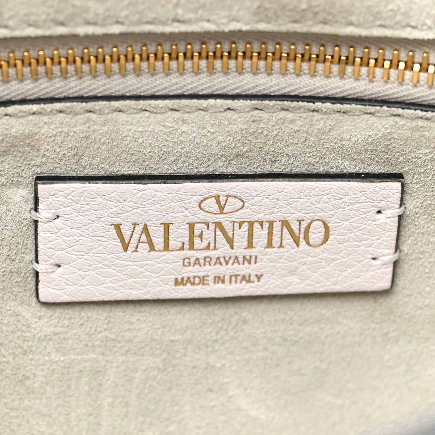 Grained Calfskin Medium Roman Stud Shoulder Bag Ivory