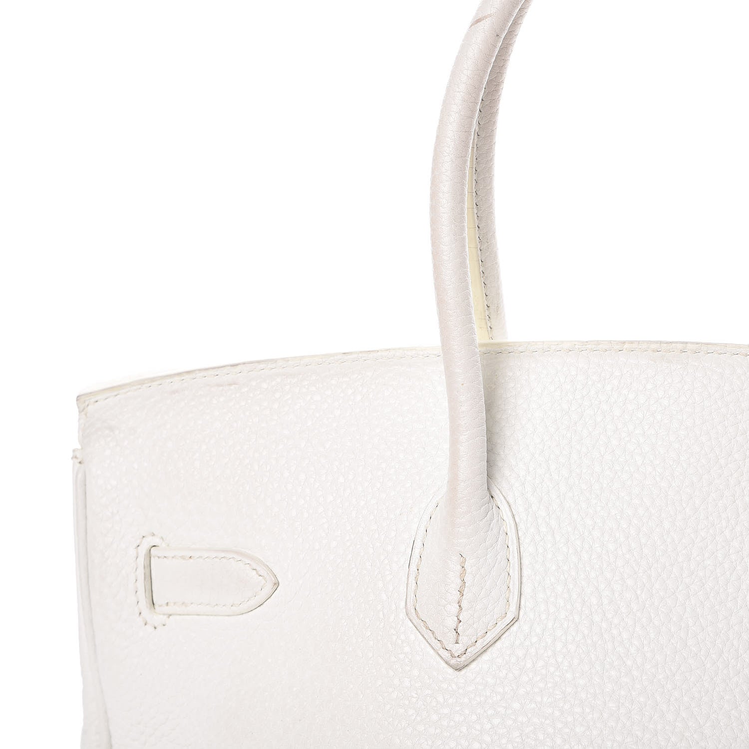 Hermes Taurillon Clemence Birkin 35 White 11 of 17