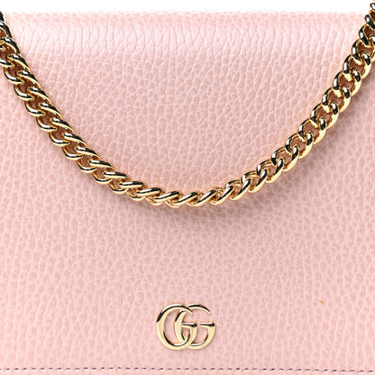 Gucci Dollar Calfskin Mini GG Marmont Chain Wallet Perfect Pink 7 of 8