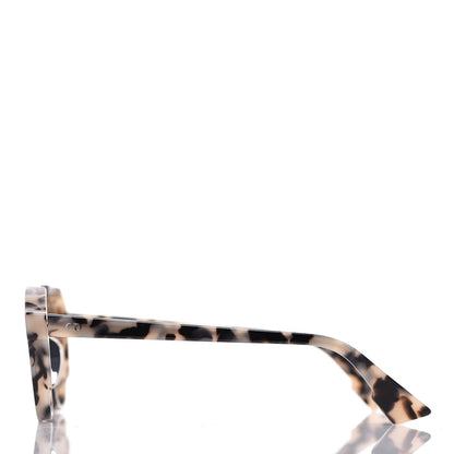 Christian Dior Abstract Square Mirrored Sunglasses Spotted Havana Blue 3 of 9