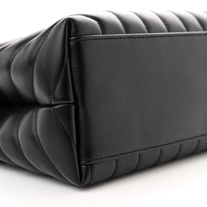 Saint Laurent Calfskin Y Quilted Monogram Medium Loulou Chain Satchel Black 9 of 10