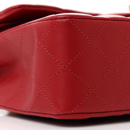 Chanel Lambskin Quilted Small Double Flap Red 9 of 11