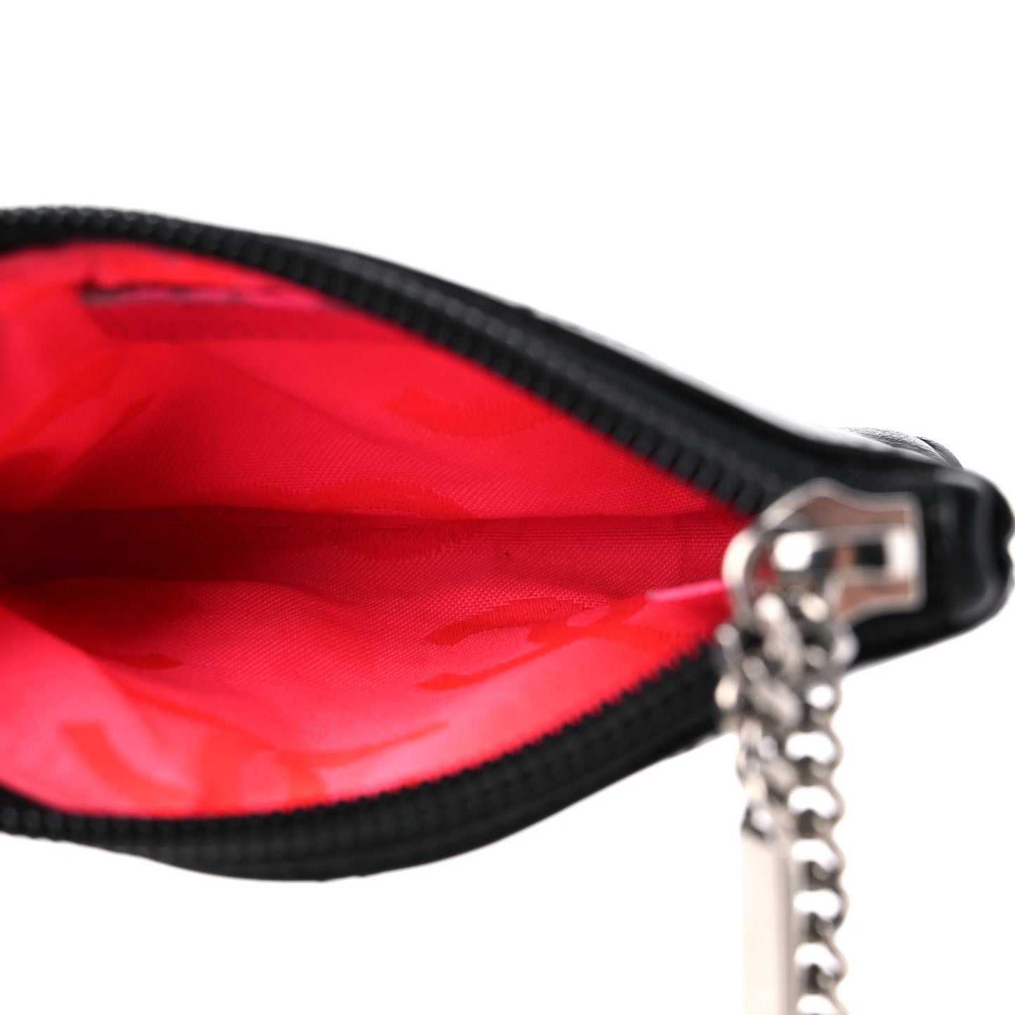 Calfskin Quilted Cambon Key Pouch Black