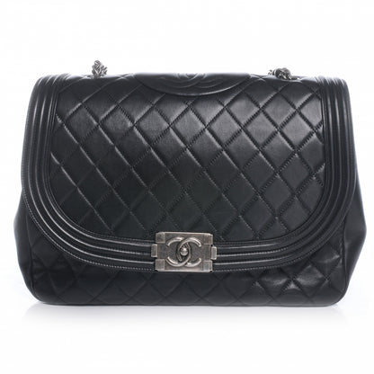 Chanel Lambskin Quilted Large Antik Boy Flap Black 1 of 6
