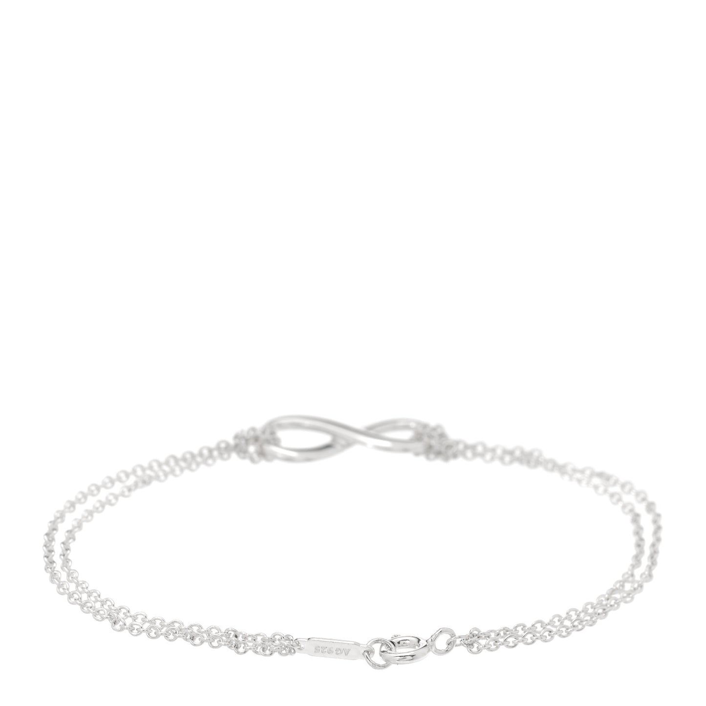 Sterling Silver Infinity Double Chain Bracelet