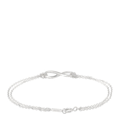 Tiffany Sterling Silver Infinity Double Chain Bracelet 2 of 5