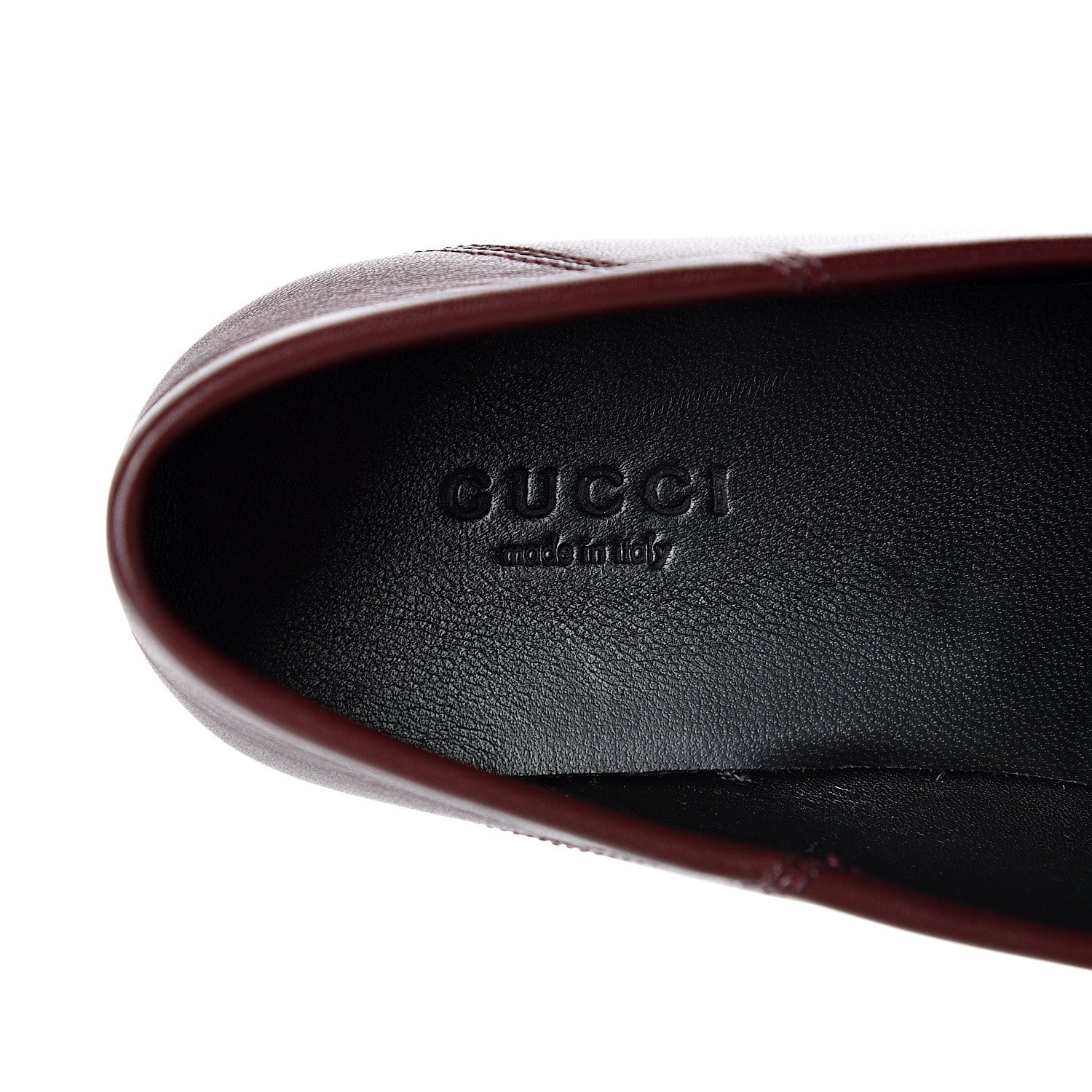 Gucci Lambskin Womens Brixton Horsebit Loafers 38 Vintage Bordeaux 7 of 8