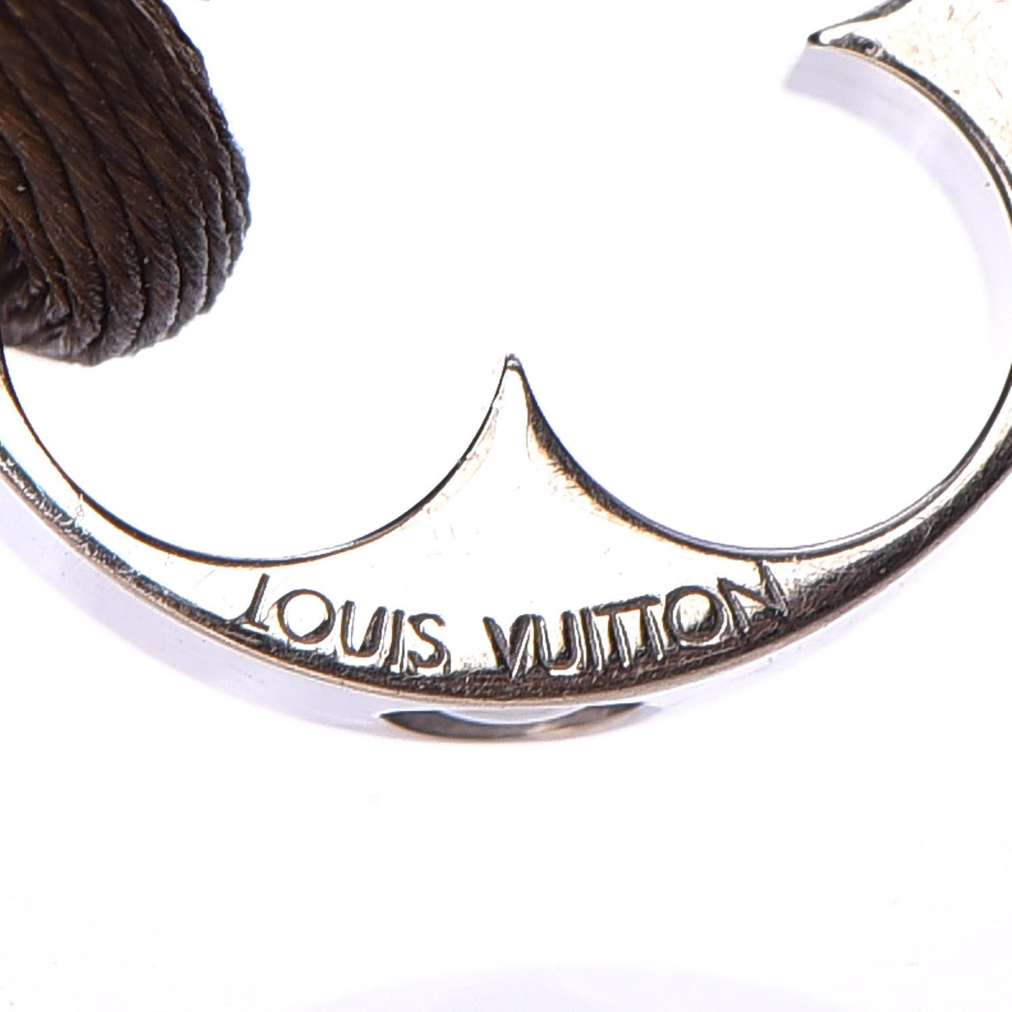 18K White Gold Empreinte Cord Bracelet Brown