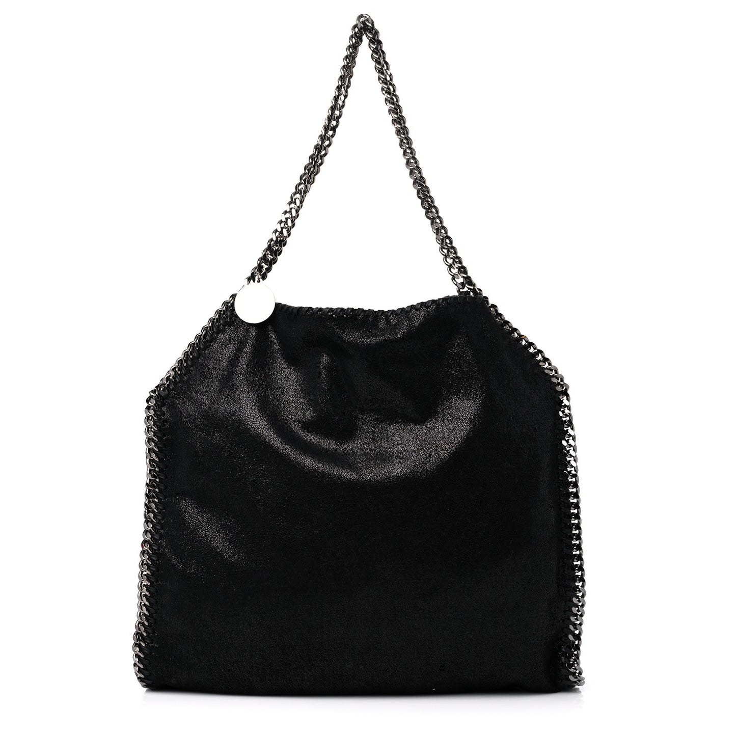 Shaggy Deer Small Falabella Fold Over Tote Black