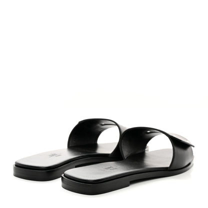 Hermes Calfskin View Sandals 38.5 Black 4 of 10