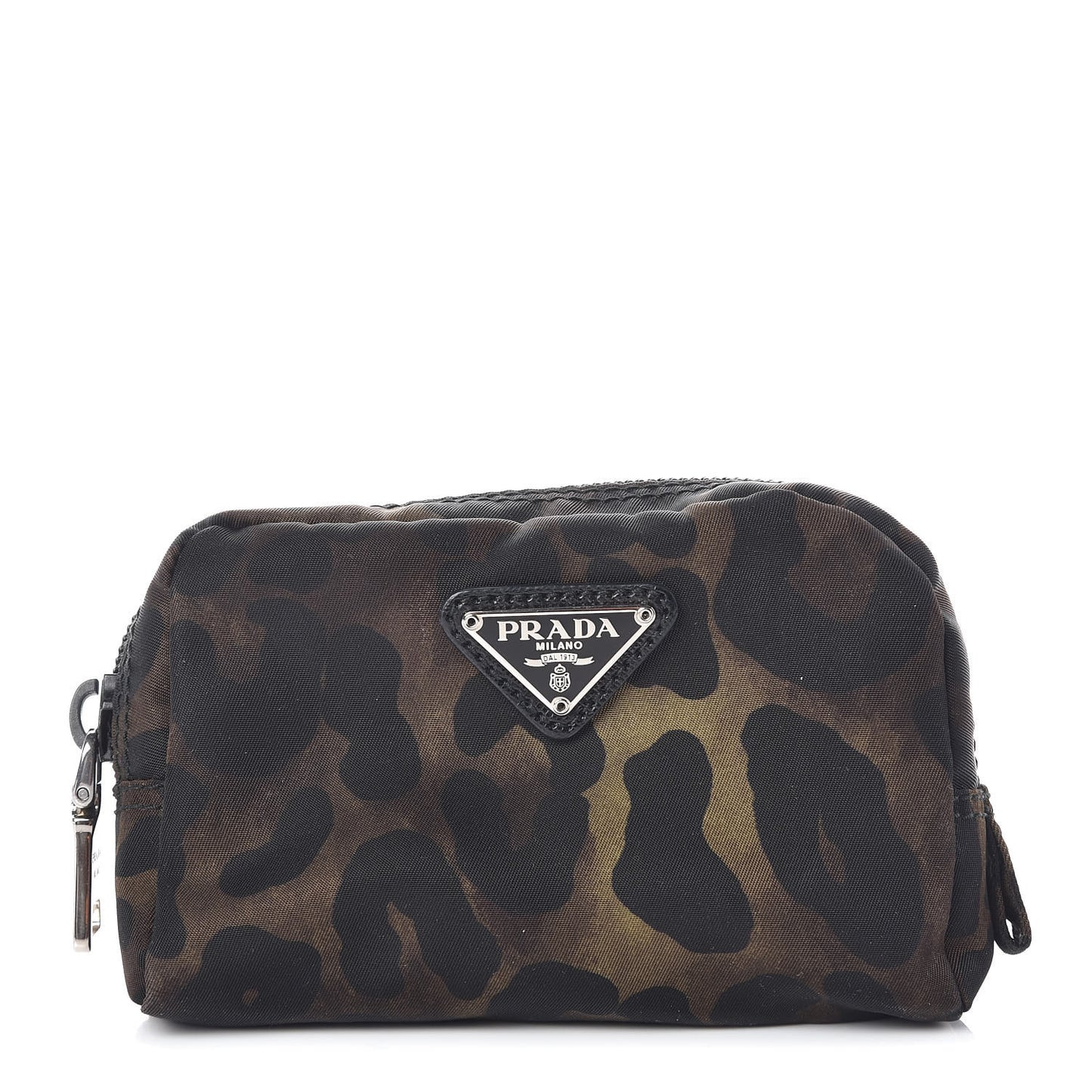 Tessuto Stampato Nylon Leopard Print Cosmetic Pouch Mimetico