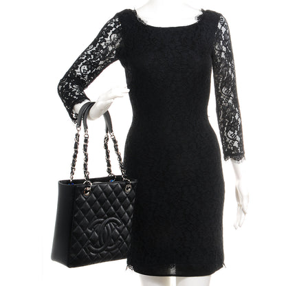Chanel Caviar Petit Shopping Tote PST Black 2 of 8