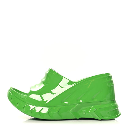 Givenchy Rubber Marshmallow Wedge Slides 39 Green 1 of 9