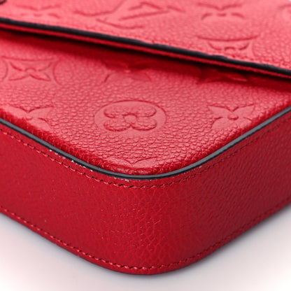 Louis Vuitton Empreinte Pochette Felicie Chain Wallet Scarlet 10 of 12