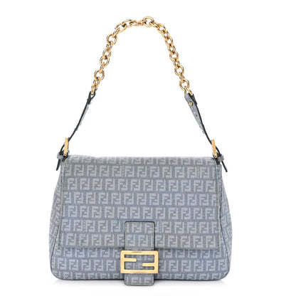 Fendi Zucchino Spalmati Forever Mama Baguette Celeste 1 of 15
