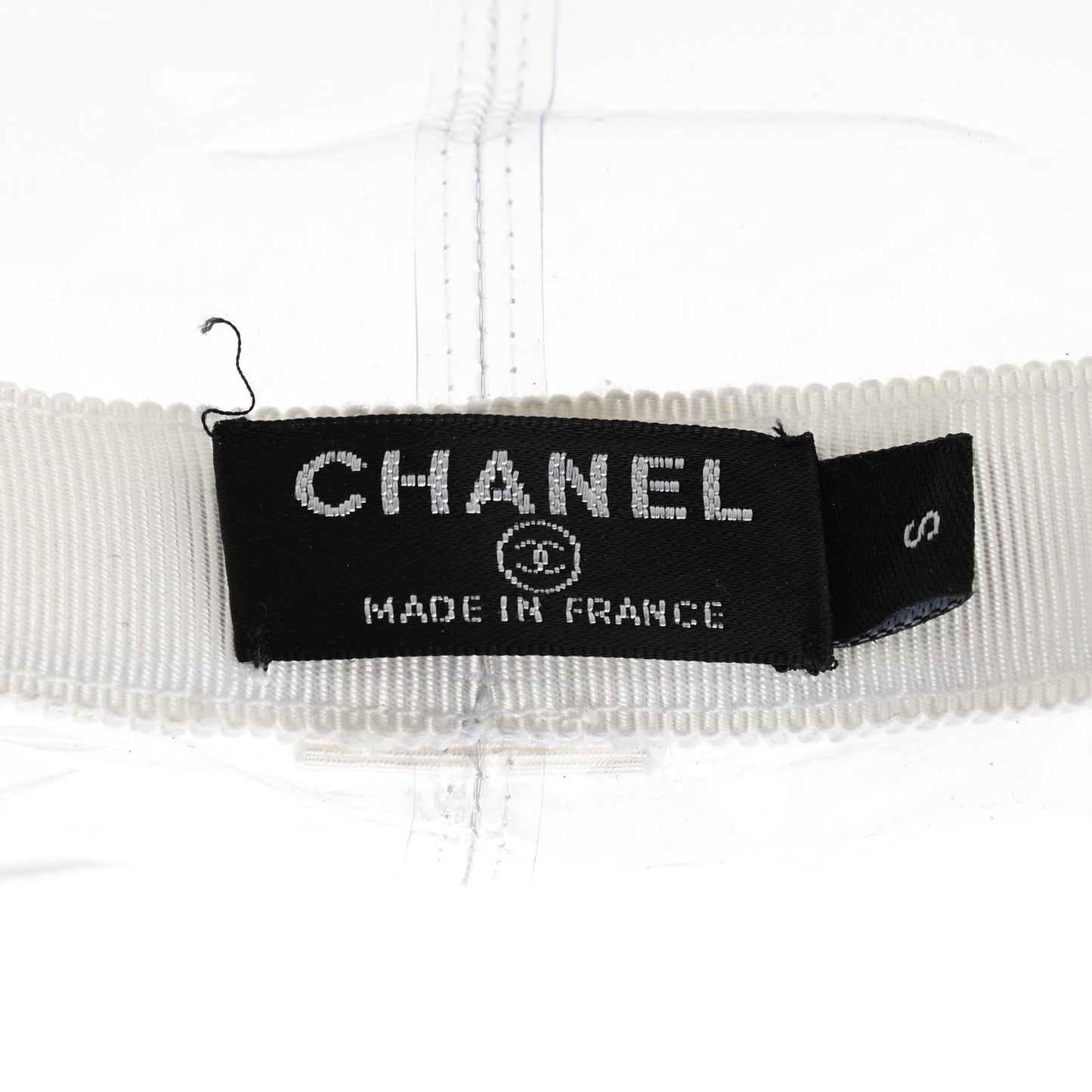 PVC Vinyl CC Cloche Hat S Transparent White
