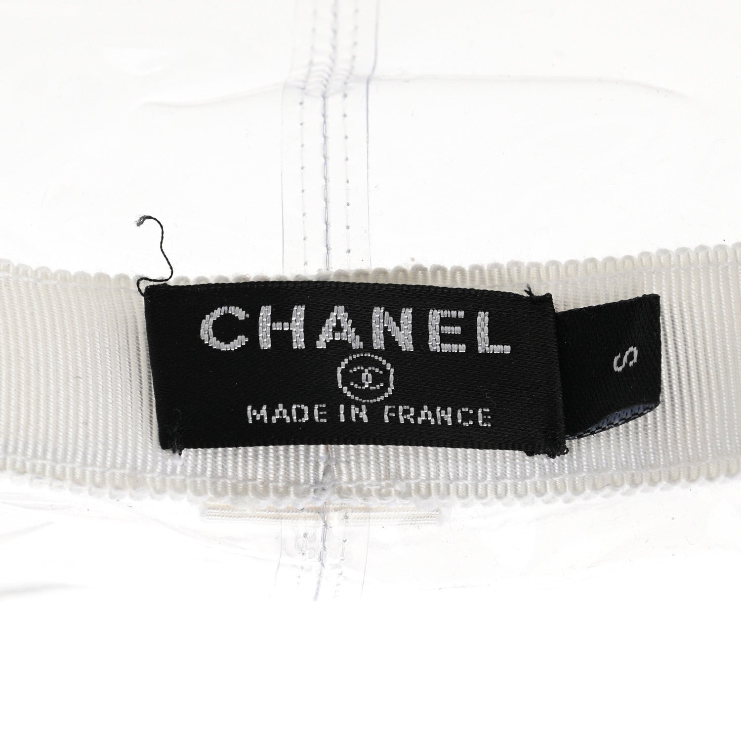 Chanel PVC Vinyl CC Cloche Hat S Transparent White 8 of 8