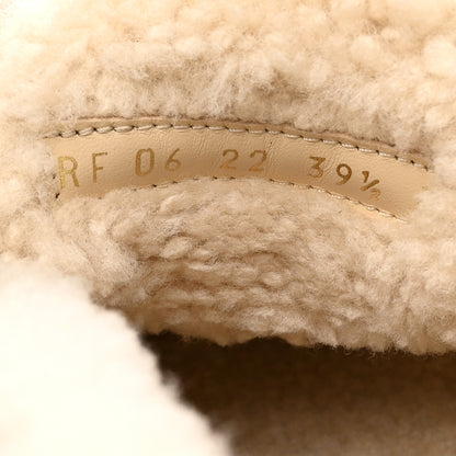 Christian Dior Brushed Calfskin Shearling Dior Code Lug Sole 15mm Loafers 39.5 Black Natural 8 of 13