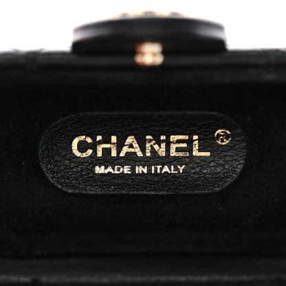 Chanel Lambskin Quilted Airpods Pro Case With Chain Black 4 of 5