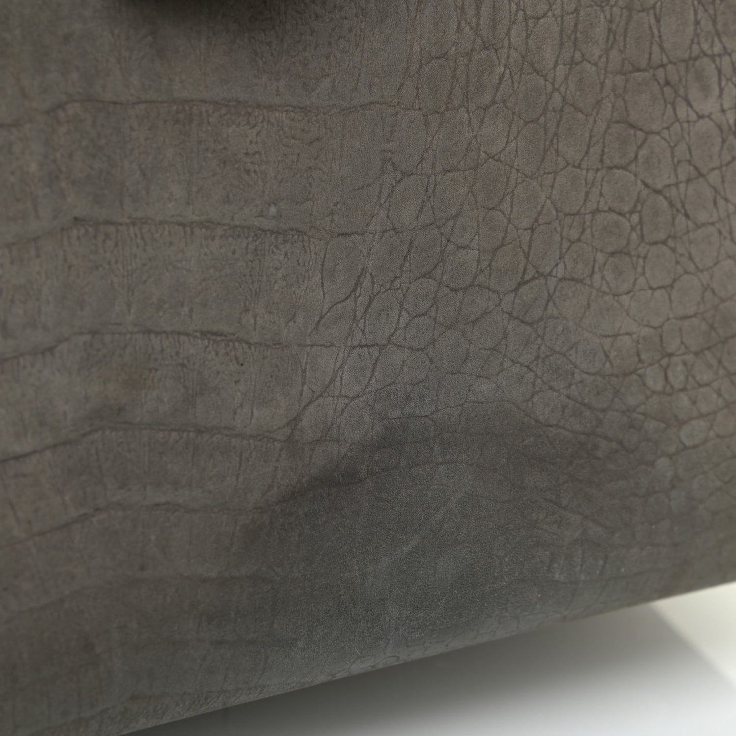 Crocodile Embossed Nubuck Small Sac De Jour Dark Anthracite