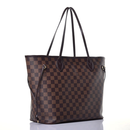Louis Vuitton Damier Ebene Neo Neverfull MM Rose Ballerine 4 of 11