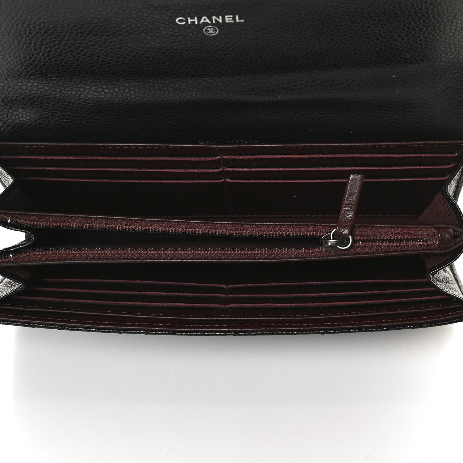 Chanel Caviar Quilted Large Gusset Flap Wallet Black 5 of 12