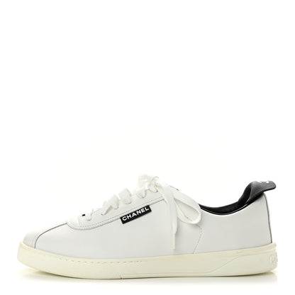 Chanel Calfskin Mens CC Sneakers 41 White 1 of 10