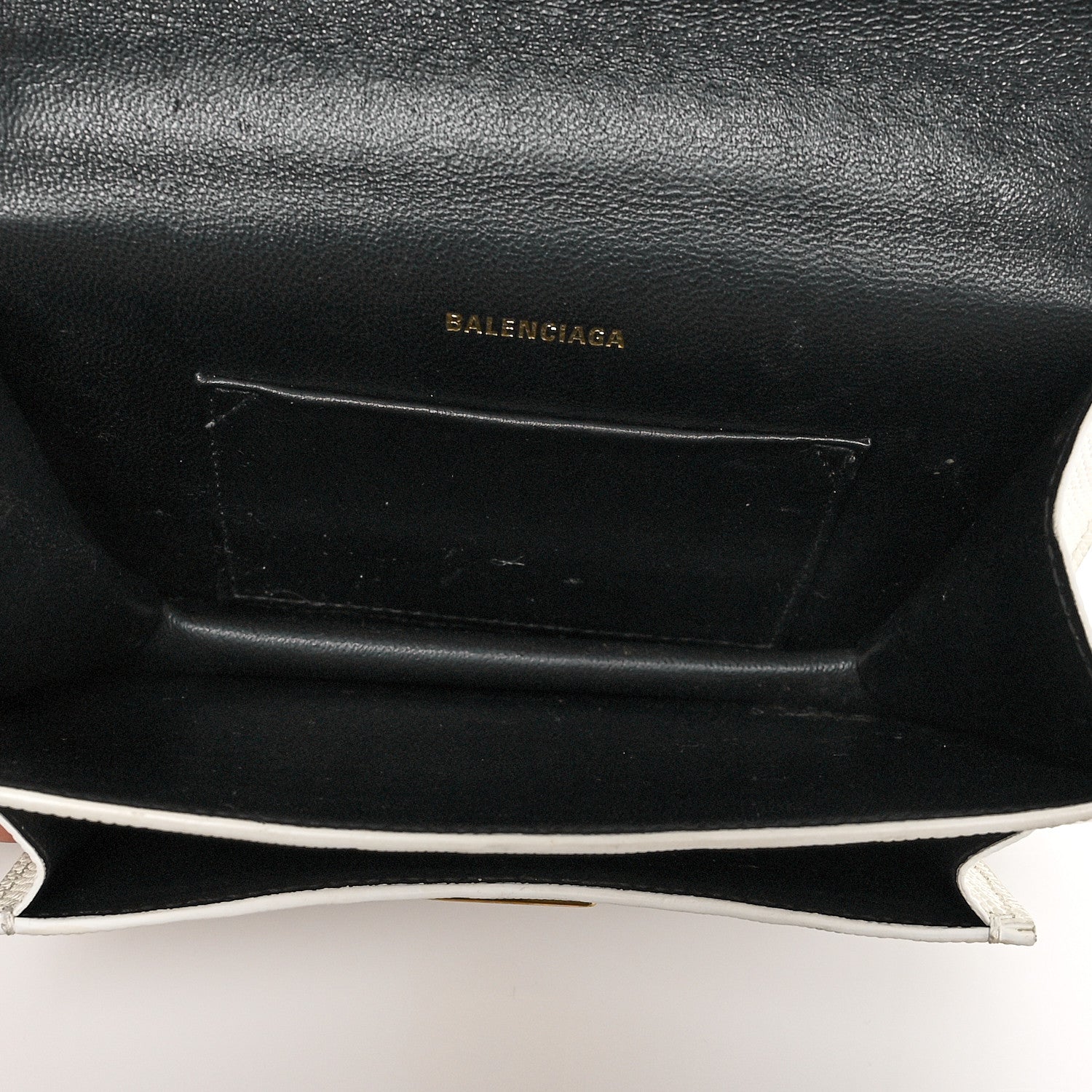 Balenciaga Patent Calfskin Lizard Embossed XS Sharp Top Handle Bag White 5 of 19
